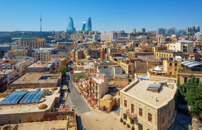 Azerbejdżan Baku wieże płomieni